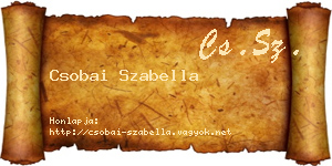 Csobai Szabella névjegykártya
